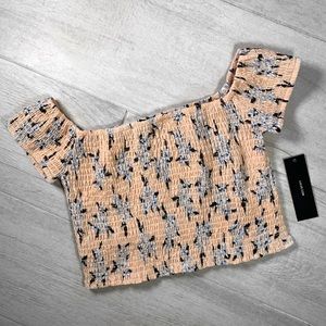 Off the Shoulder Peach Top